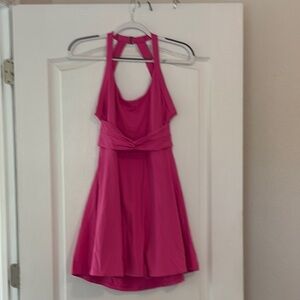 NWOT Halara Pink Halter Dress with open back  size Large